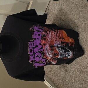 Rob Zombie tshirt, size XL, black, purple, red.